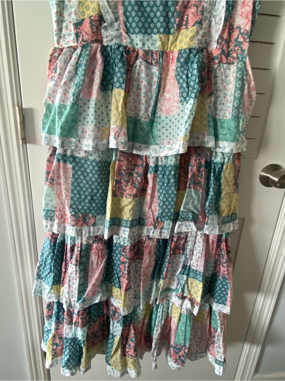 Simply Southern Hailey Quilted Pattern Dresses Pink and Blue Cottagecore NWT - Picture 6 of 10